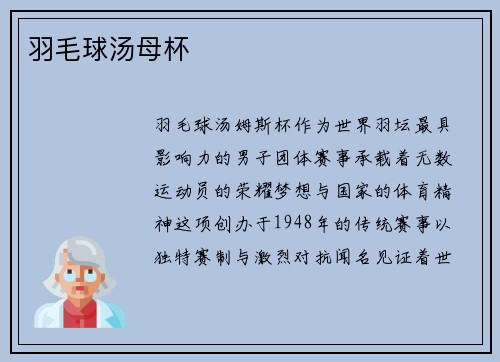 羽毛球汤母杯